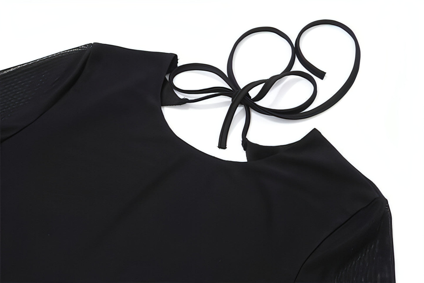 Vestido de Malha Justo com Decote Redondo e Mangas Compridas