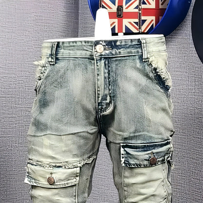 UrbanEase™ Jeans Rasgados Casuais