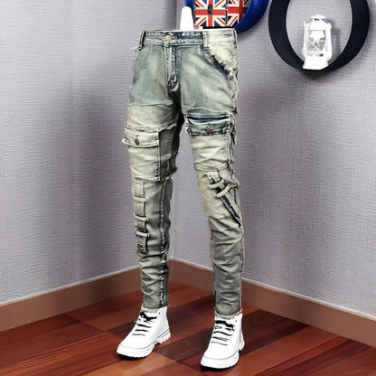 UrbanEase™ Jeans Rasgados Casuais
